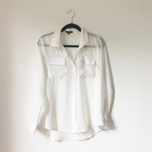 Timing Sheer White Blouse